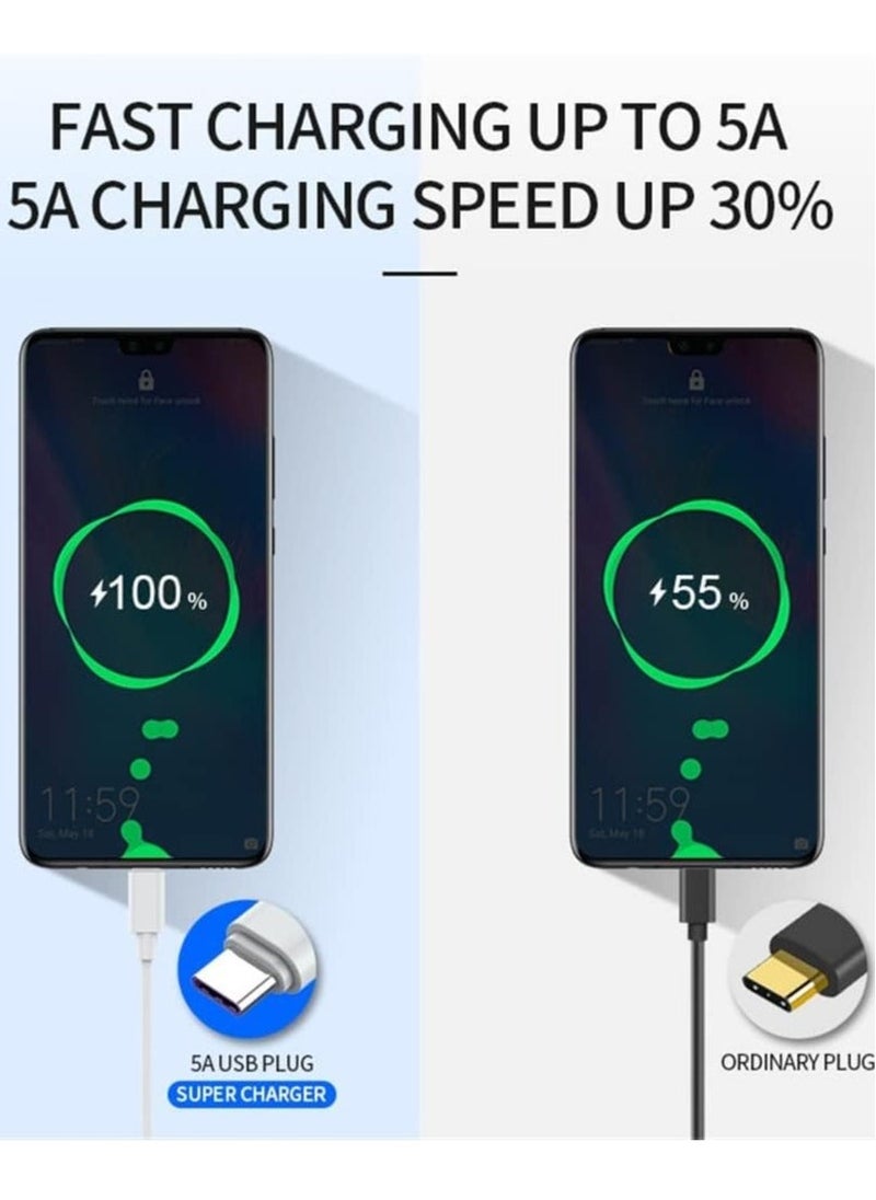 Raxoom USB C Cable 5A Fast Charging Cable USB Type C Charger (2 Pack) Compatible for Huawei P20 Lite Mate 20 Pro P20 Samsung S10 Plus S9 S8 Note 9 LG G5 G6 Xiaomi Mi A2 Mi 9 etc - Image 3