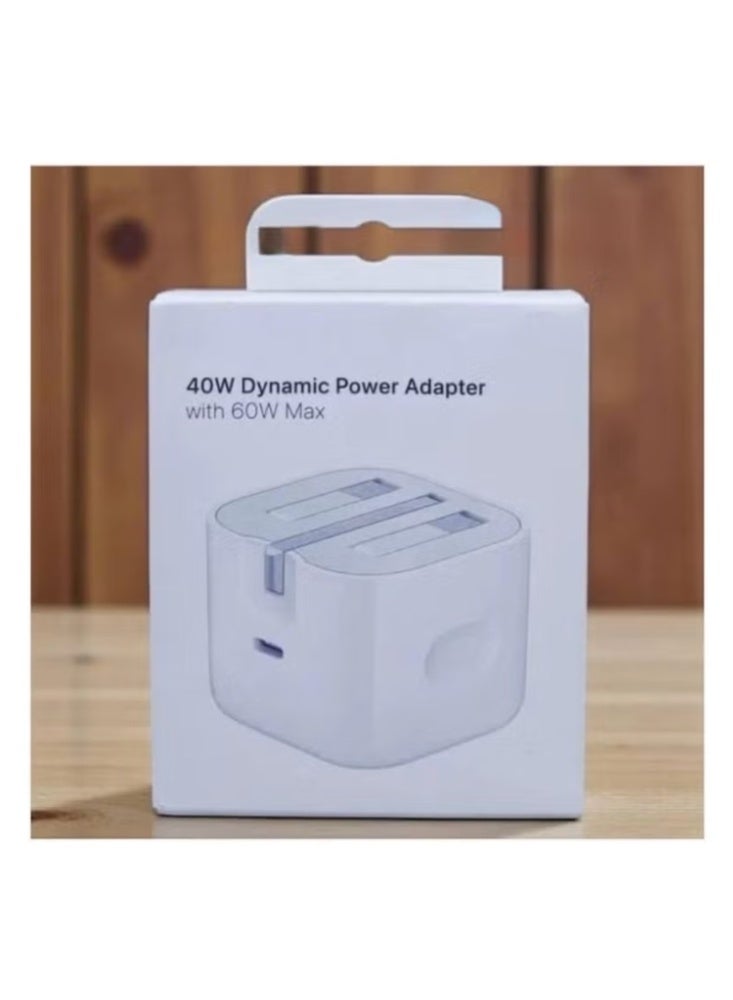 SHOPI 40W Dynamic Fast Charger 60W Peak Output – PD Quick Charge USB Power Adapter for Android, iPhone, Tablets & Travel Use - Image 1