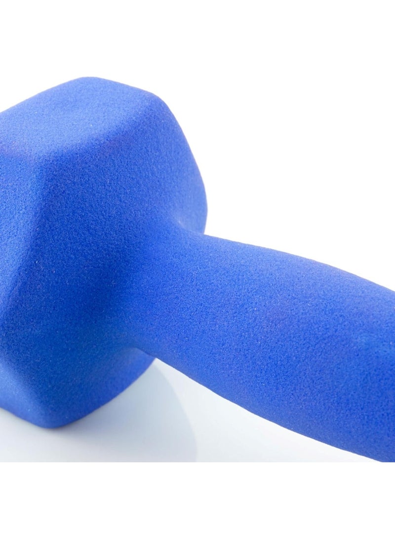 دمبل من النيوبرين 5 كجم، ألوان زرقاء، متينة ومضادة للانزلاق - Image 3