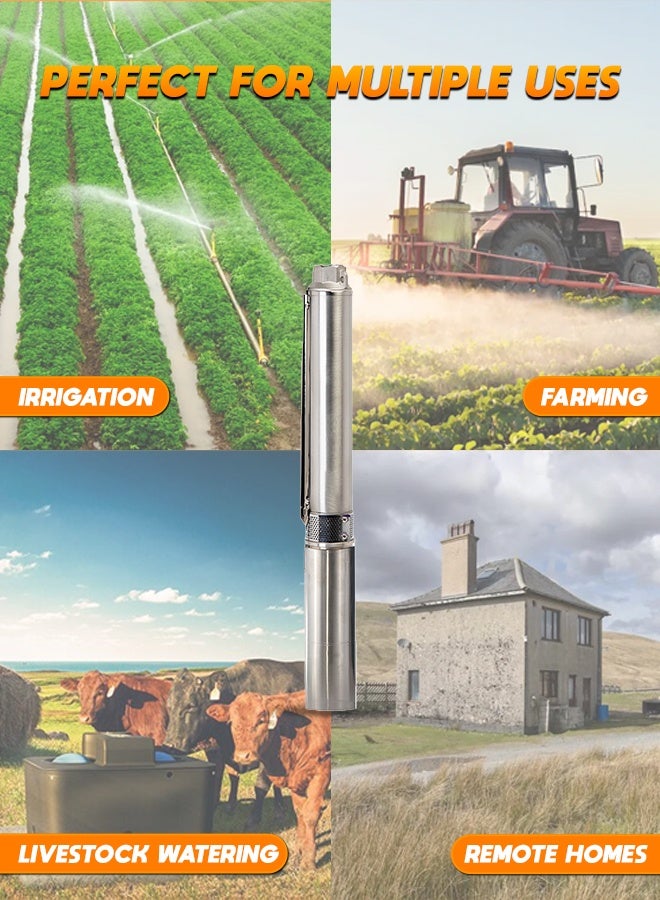 Maxima Solar Water Pump SPN1-11P-B-0.6K-DC 0.6KW DC High Efficiency Solar Pump for Irrigation, Farming, Bore Wells, Garden Watering, Remote Areas & Sustainable Water Supply - Image 3