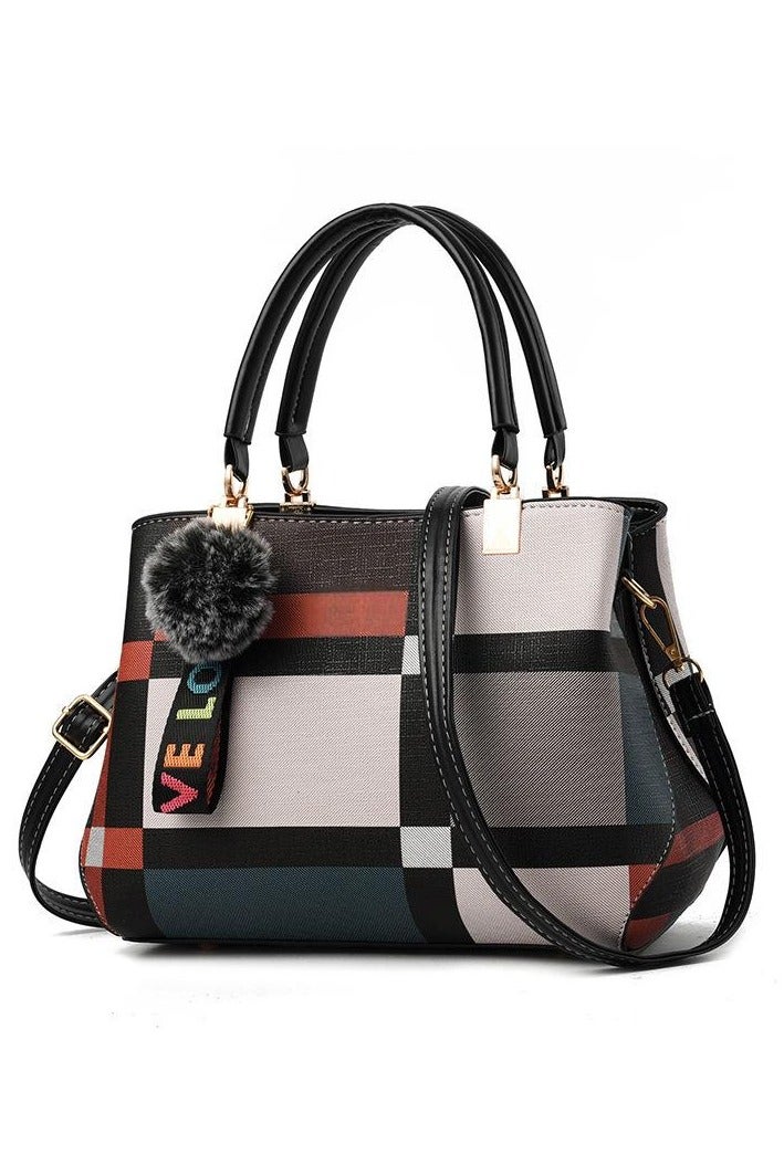 Handbags For Women, Fashion Plaid Pattern Crossbody Bag, Shoulder Bag, Small Tote Bag, Ladies Satchel Purse（Random grid style）  - Image 1