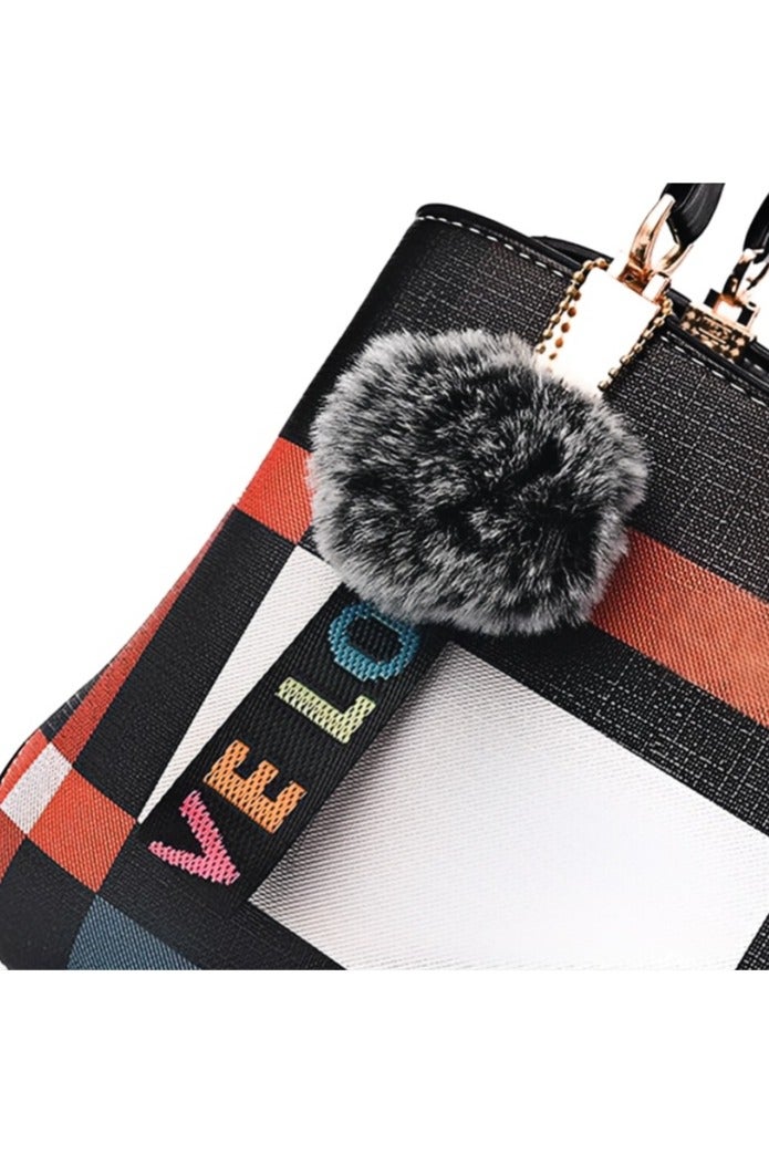 Handbags For Women, Fashion Plaid Pattern Crossbody Bag, Shoulder Bag, Small Tote Bag, Ladies Satchel Purse（Random grid style）  - Image 3