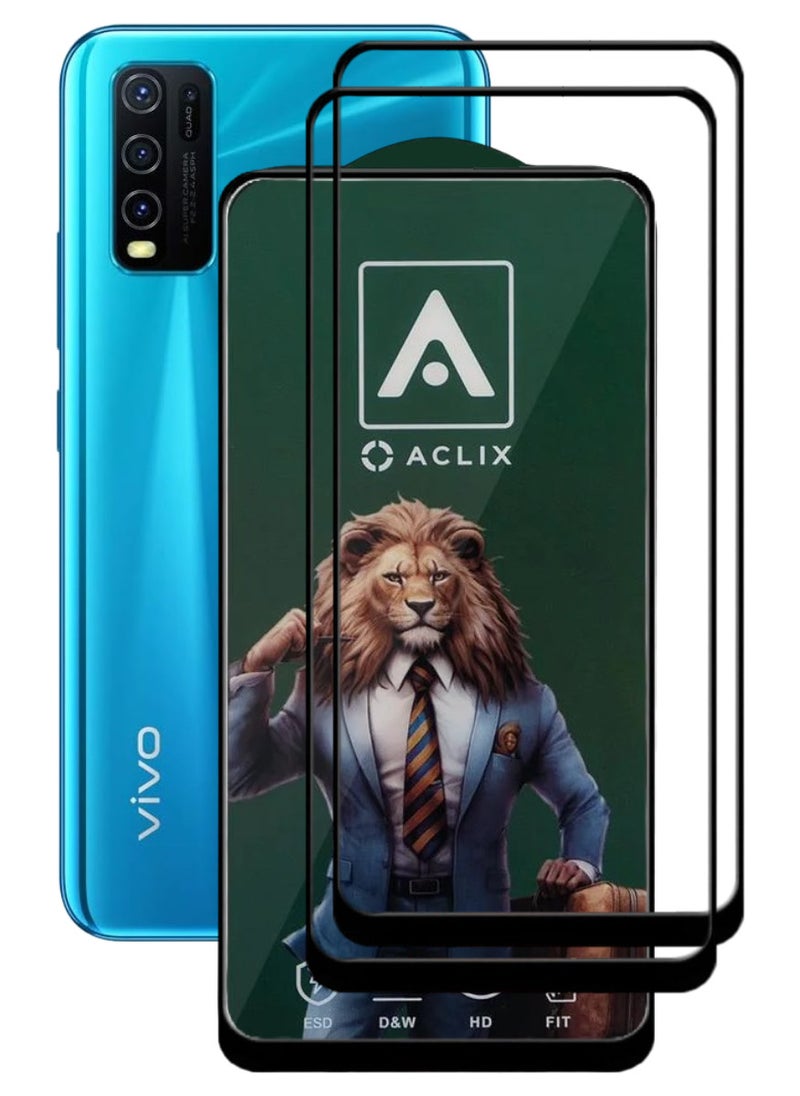 ACLIX 2 Pieces Antistatic ESD Dustproof Premium Quality High Definition Tempered Glass Screen Protector Designed For vivo Y30 - Image 1