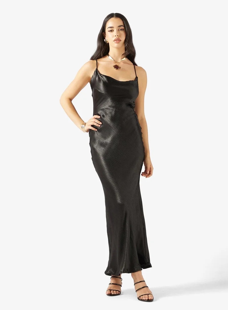 Ginger Satin Slip Backless Dress