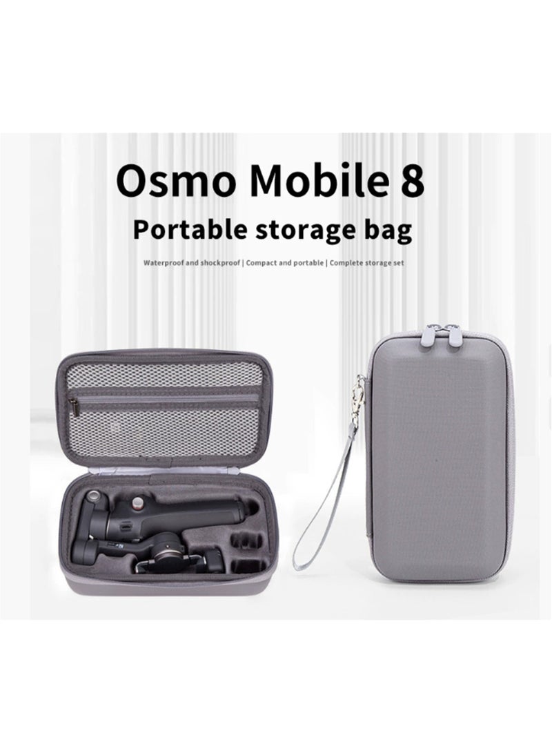 Hard Case for DJI Osmo Mobile 8, Travel Carrying Case Portable Storage Organizer Bag for OM8 Gimbal Stabilizer PU Protective Cover Shell Carry Bag - Image 2