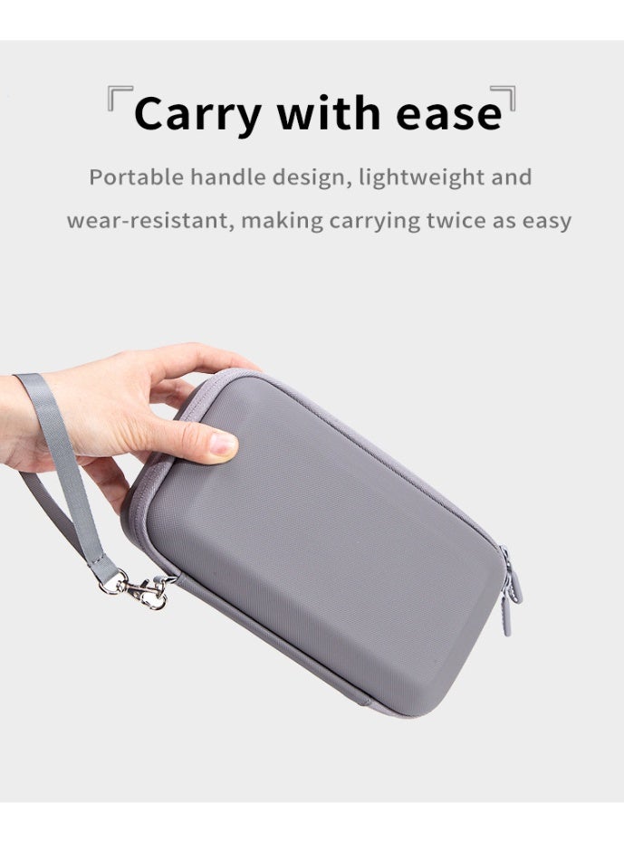 Hard Case for DJI Osmo Mobile 8, Travel Carrying Case Portable Storage Organizer Bag for OM8 Gimbal Stabilizer PU Protective Cover Shell Carry Bag - Image 4