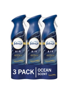 febreze Air Freshener Spray Ocean Odor Eliminator 3 Count  - Image 1