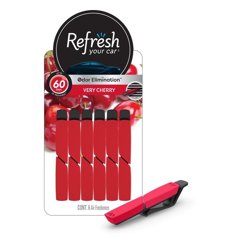 RefreshYourCar Refresh Your Car Air Freshener Vent Sticks Very Cherry Scent 6 Pack