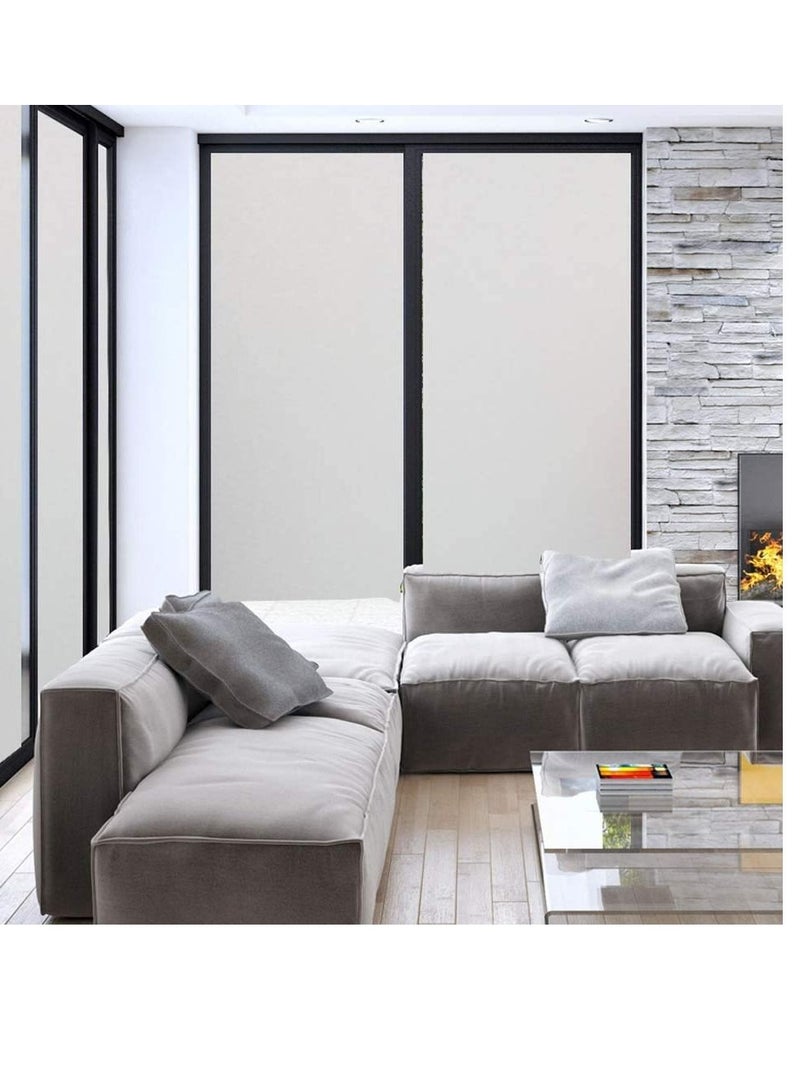 SYOSI غشاء نافذة محفور للخصوصية، زجاج بلوري، لاصق ثابت، نافذة غير لاصقة، غطاء نافذة دش فيلم الصقيع للمكتب المنزلي، 11.8 بوصة × 78.7 بوصة - Image 3