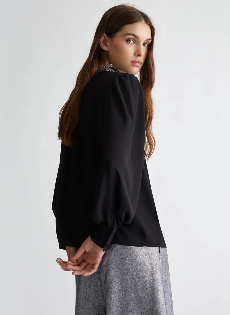 Liu Jo Georgette blouse with rhinestones