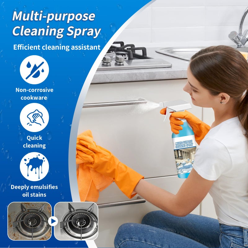 LSROUMEL Spray Splash Cleaner, 2026 New Multi Purpose Cleaning Spray, Upgraded Foam Sprays for Ovens, Powerful Degreaser Sprays for Kitchen, Convenient Handheld Cleaner for Home Family (2PCS) - Image 2