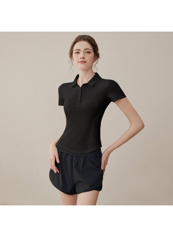 YouYou Women's Sports Top T-shirt High-end Casual Summer Slim-fit Fitness Tennis Energetic Breathable Short Sleeve - Image 3