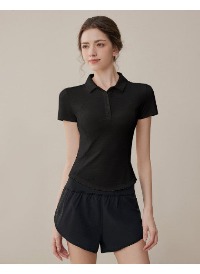 YouYou Women's Sports Top T-shirt High-end Casual Summer Slim-fit Fitness Tennis Energetic Breathable Short Sleeve - Image 1