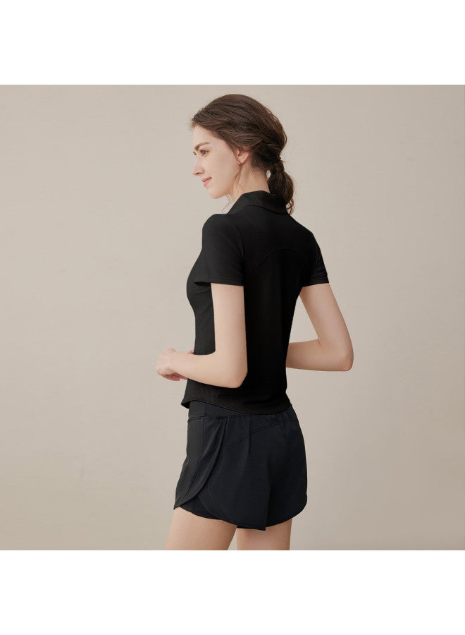 YouYou Women's Sports Top T-shirt High-end Casual Summer Slim-fit Fitness Tennis Energetic Breathable Short Sleeve - Image 5