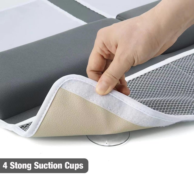 PandaEar Comfortable Baby Bath Kneeler and Elbow Rest Pad Set, Non-Slip Bathtub Kneeling Pad for Bathing Baby Tub Knee Mat, Bath Pad for Tub, Bath Tub Cushion Mat with Toy Organizer Storage Pockets - Image 5