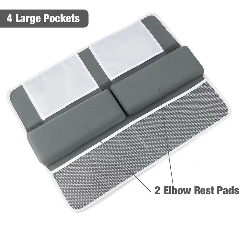 PandaEar Comfortable Baby Bath Kneeler and Elbow Rest Pad Set, Non-Slip Bathtub Kneeling Pad for Bathing Baby Tub Knee Mat, Bath Pad for Tub, Bath Tub Cushion Mat with Toy Organizer Storage Pockets - Image 4