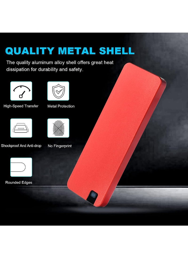 AROAQ - 4TB Portable SSD External Hard Drives Solid State External Drives Computer Backup Drive USB 3.1 to Type C Support Data Storage Transfer for Windows XP PC Laptop and Mac - Image 1