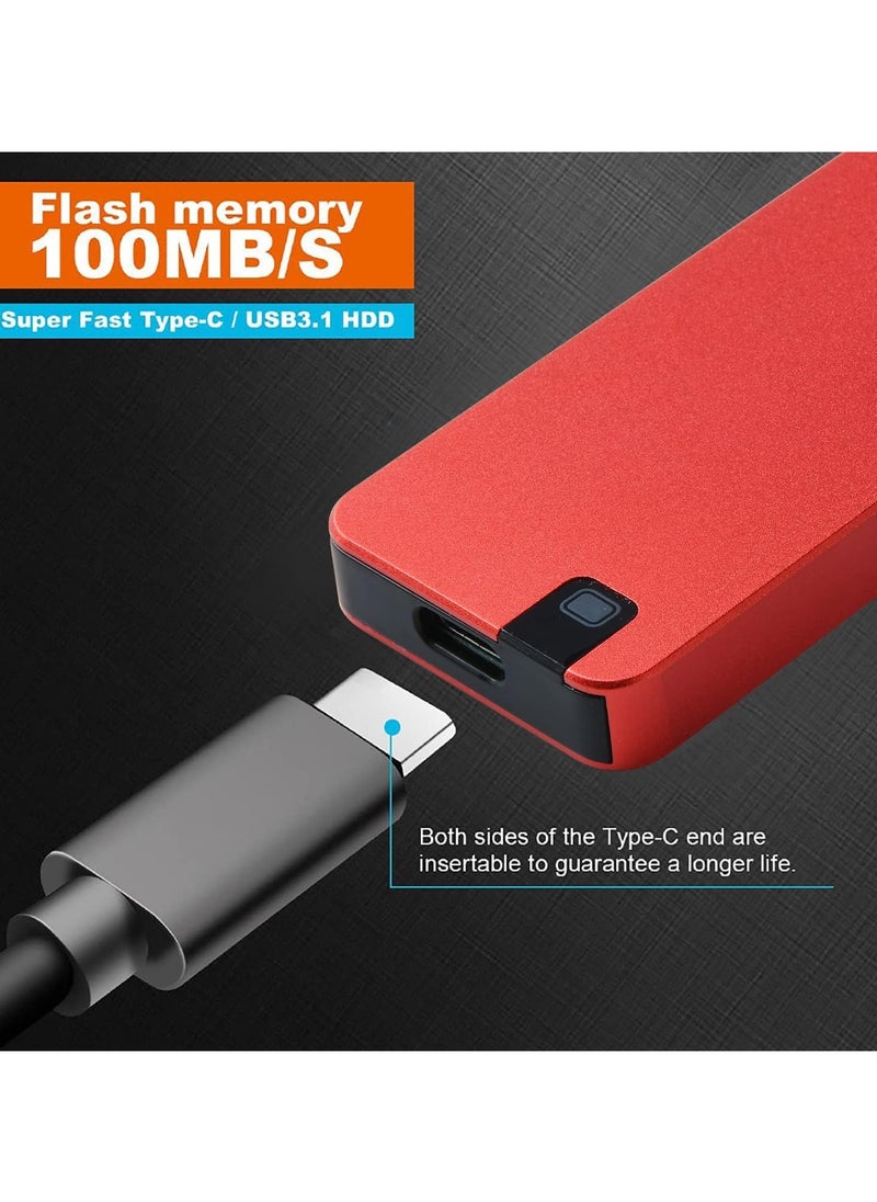 AROAQ - 4TB Portable SSD External Hard Drives Solid State External Drives Computer Backup Drive USB 3.1 to Type C Support Data Storage Transfer for Windows XP PC Laptop and Mac - Image 1
