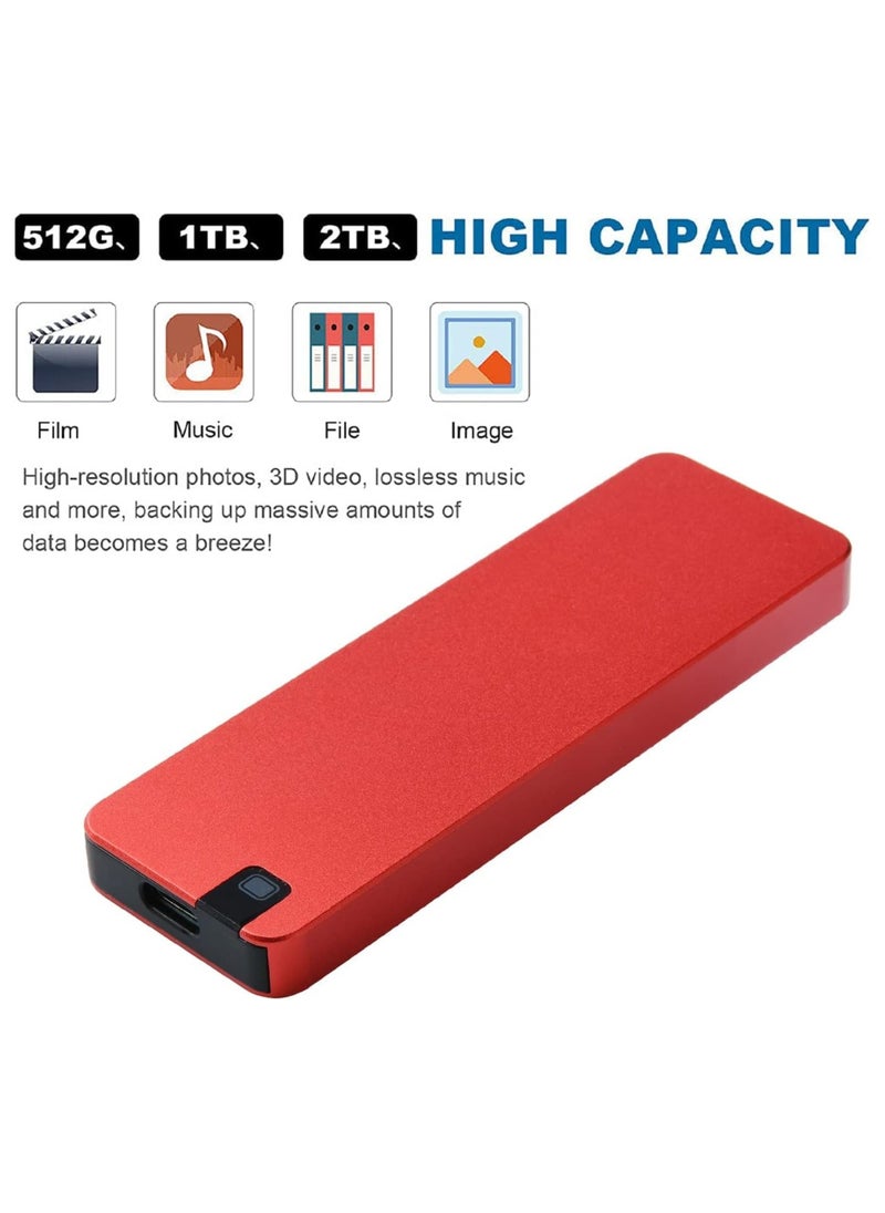 AROAQ - 4TB Portable SSD External Hard Drives Solid State External Drives Computer Backup Drive USB 3.1 to Type C Support Data Storage Transfer for Windows XP PC Laptop and Mac - Image 1