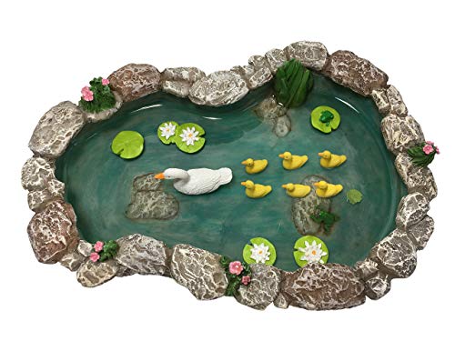 GlitZGlam Duck Pond -Mother and Ducklings! A Miniature Duck Pond for a Miniature Fairy Garden and Miniature Garden Accessories - Image 5