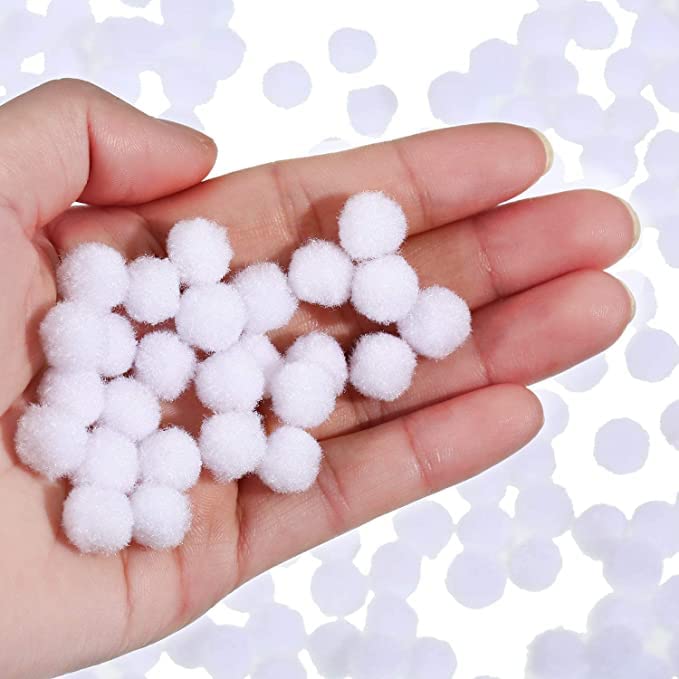 morel MOREL White Orange Yellow RED POM POM Balls, 20 MM, Used in Jewellery & TORAN Making, Macrame Art & Craft , Decorations, Bag, Dresses, School Projects, Christmas, DIY, ETC (Total - 200)  - Image 3