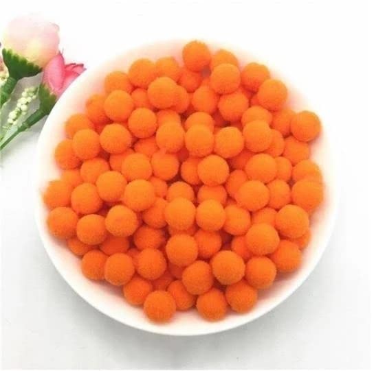 morel MOREL White Orange Yellow RED POM POM Balls, 20 MM, Used in Jewellery & TORAN Making, Macrame Art & Craft , Decorations, Bag, Dresses, School Projects, Christmas, DIY, ETC (Total - 200)  - Image 5