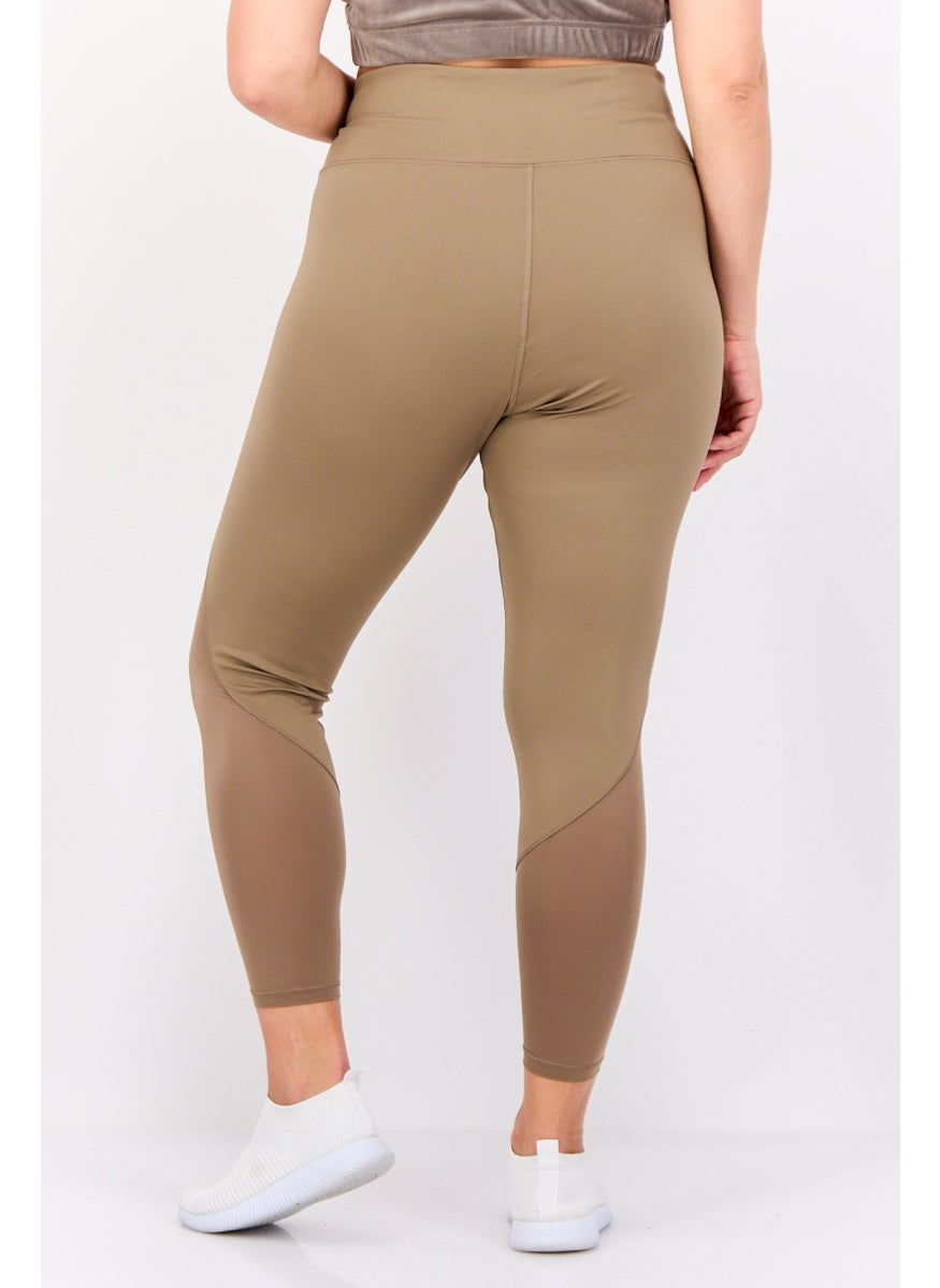 PUMA Women Sportswear Fit Training Leggings, Taupe  - Image 2