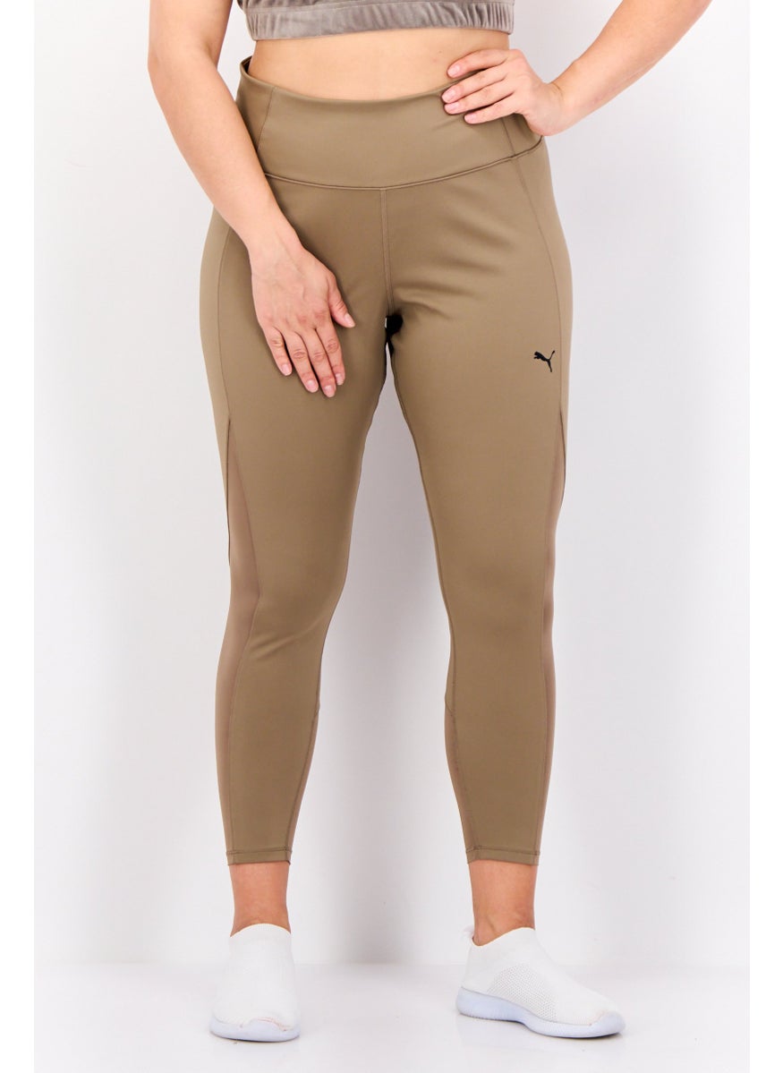 PUMA Women Sportswear Fit Training Leggings, Taupe  - Image 1