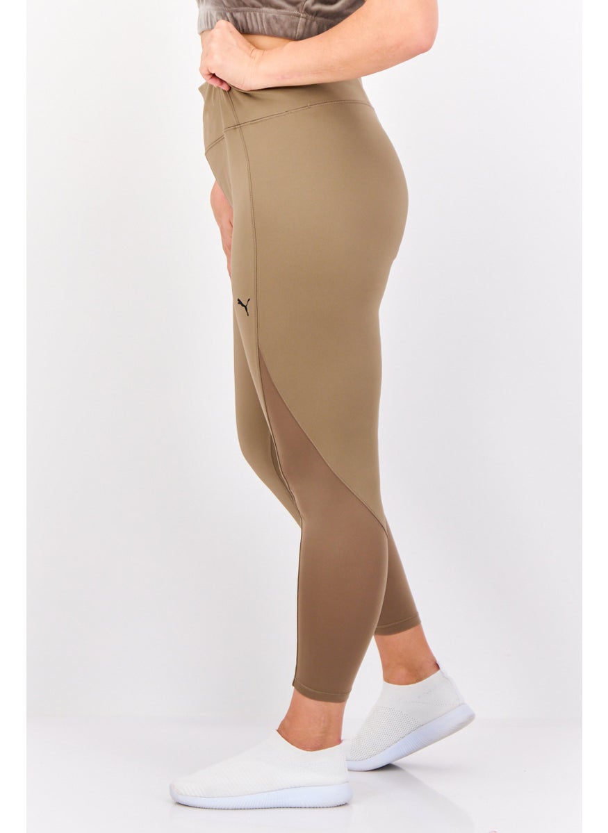 PUMA Women Sportswear Fit Training Leggings, Taupe  - Image 3