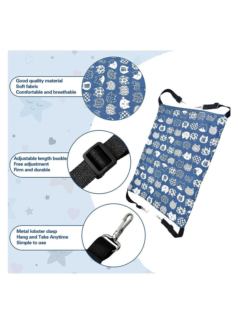 أرجوحة من القماش للقطط، أرجوحة معلقة للقطط، أرجوحة قفص للحيوانات الأليفة، ناعمة ومسامية، موصى بها للحيوانات الأليفة التي يقل وزنها عن 6 كجم، مناسبة للقطط والكلاب والأرانب والهامستر، إلخ. 53 × 35 سم - Image 3