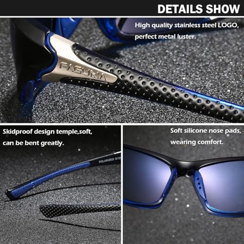 FAGUMA Sports Polarized Sunglasses For Men Cycling Driving Fishing UV400 Protection - Image 5