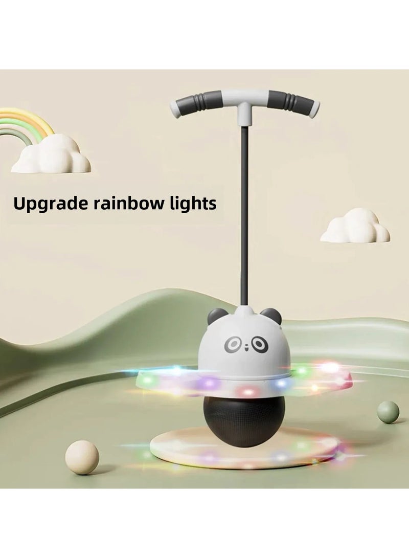 Panda Pogo Ball with Colorful Light for Kids, Balance Coordination Trick Bounce Board Pop Ball Cool Fun Challenge Indoor Outdoor Toys Pogo Jumper Gifts for Boys Girls  - Image 2