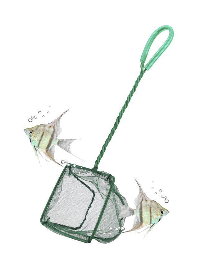Neostyle Aquarium Fish Net,Braided Metal Square Net,Nylon Fish Net Plastic Handle(Green,13*10.5*27) - Image 1