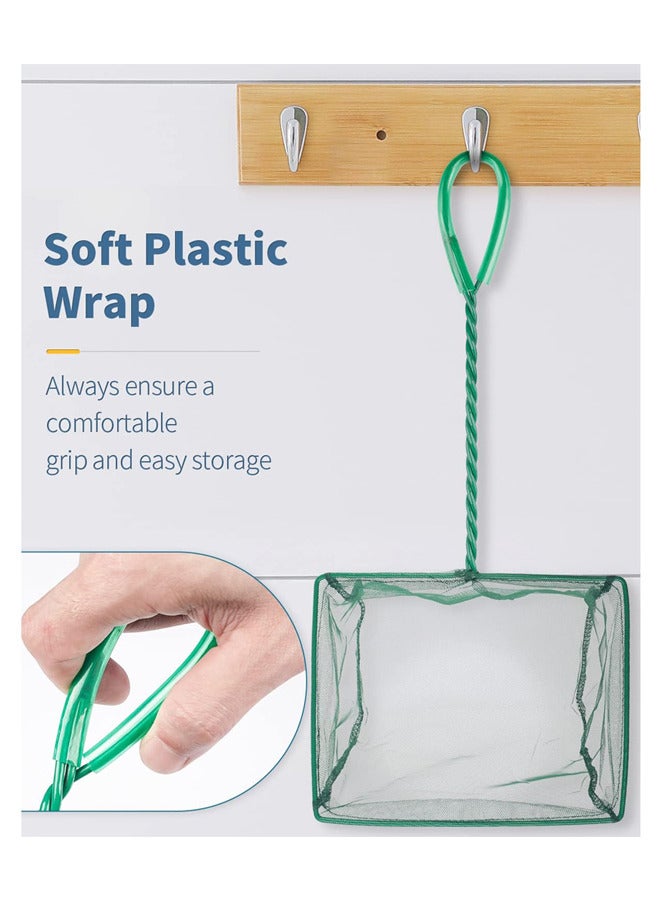 Neostyle Aquarium Fish Net,Braided Metal Square Net,Nylon Fish Net Plastic Handle(Green,13*10.5*27) - Image 4