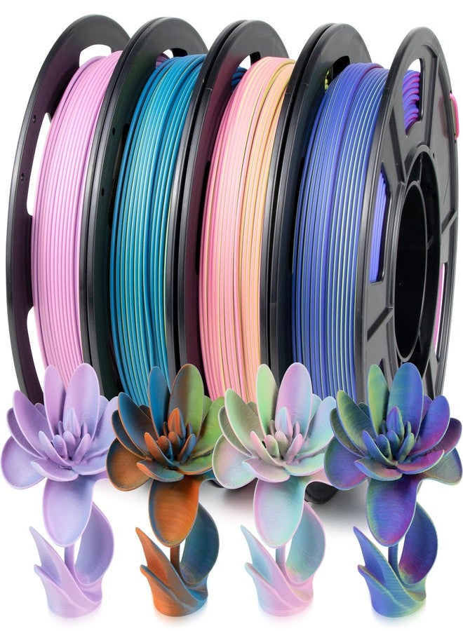 iSANMATE Matte Tri Color Filament Bundle, 3-in-1 Color Rainbow Filament Bundle, 3D Printer Filament Coextrusion 3D Filament, Rapid Magic Color Change Filament 1.75mm,250g*4 - Image 1