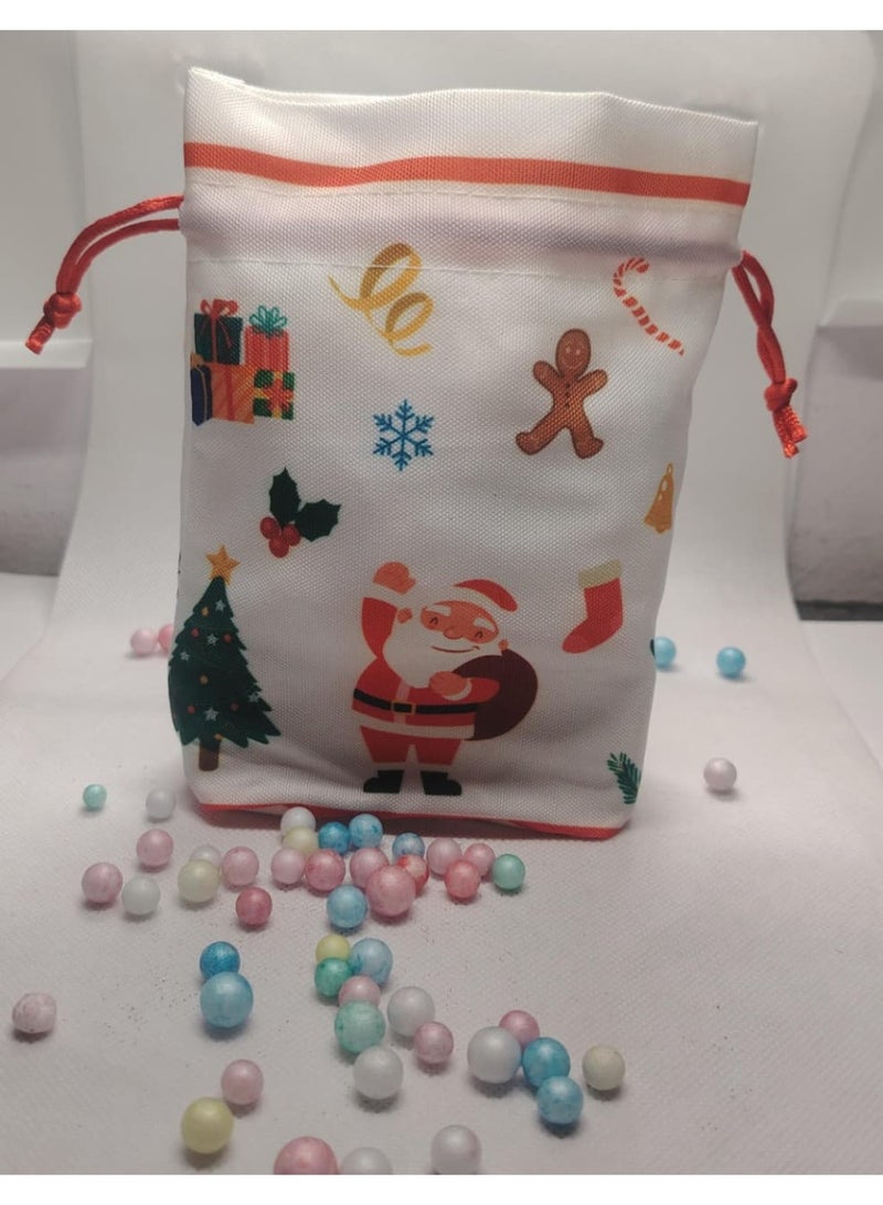 Christmas Gift Bag Personalized Drawstring Bags for Packing Christmas Gifts 15cm Small Bag for Candy and Chocolate - Image 2