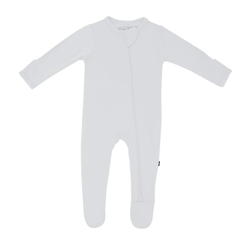 KYTE BABY Unisex Zipper Closure Footies, Rayon Made From Bamboo (Newborn, Storm) - Image 1