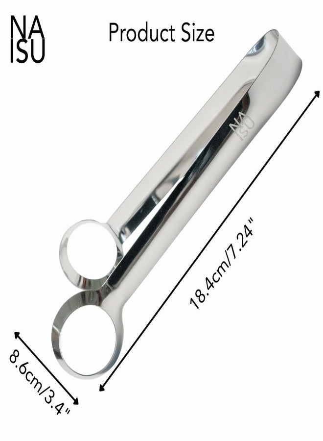 NAISU Premium Clear Ice Tongs, 430 Stainless Steel for Precision Grip for Clear Ice Spheres, Rust-Resistant for Bar & Home Use, Ice Ball Tongs, Ice tong for whisky ice - Image 2