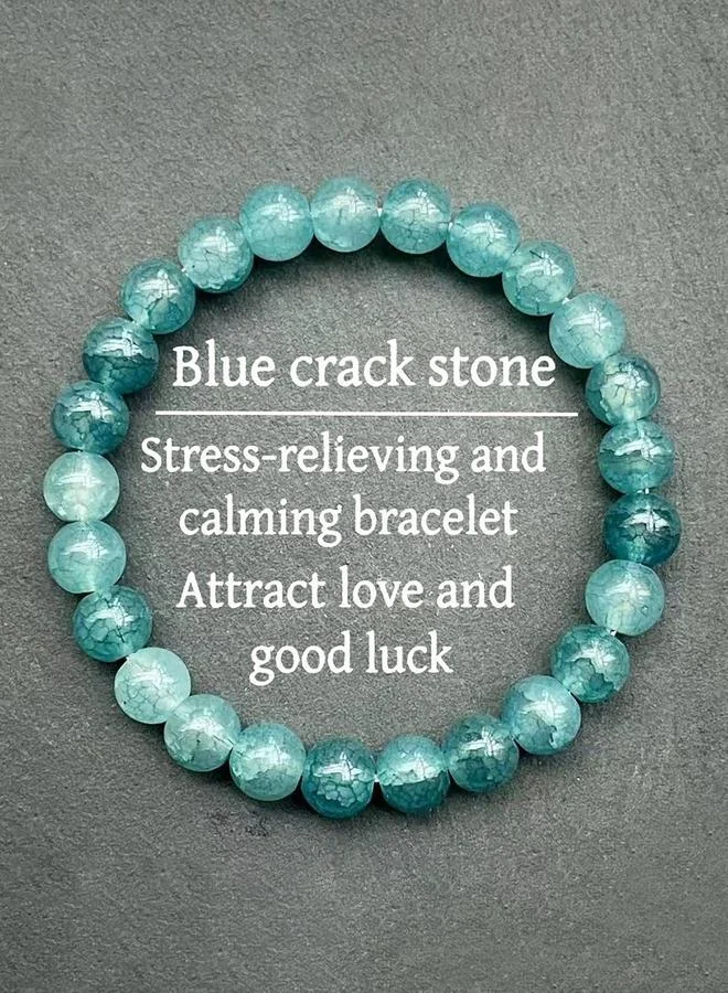Take Two Blue Crackle Bead Bracelet