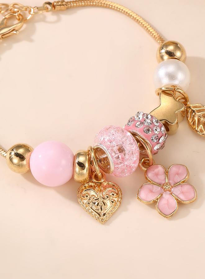 Take Two Pink Floral Charm Bracelet - Image 4