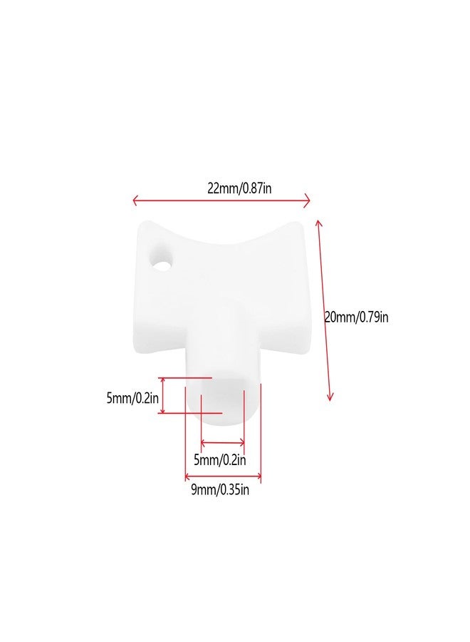 SING F LTD 8Pcs 5mm Square Plastic Key of Vent Plastic for Radiator Bleed Air Opening Valve for Radiator Bleed Key Universal for All Radiators White - Image 4