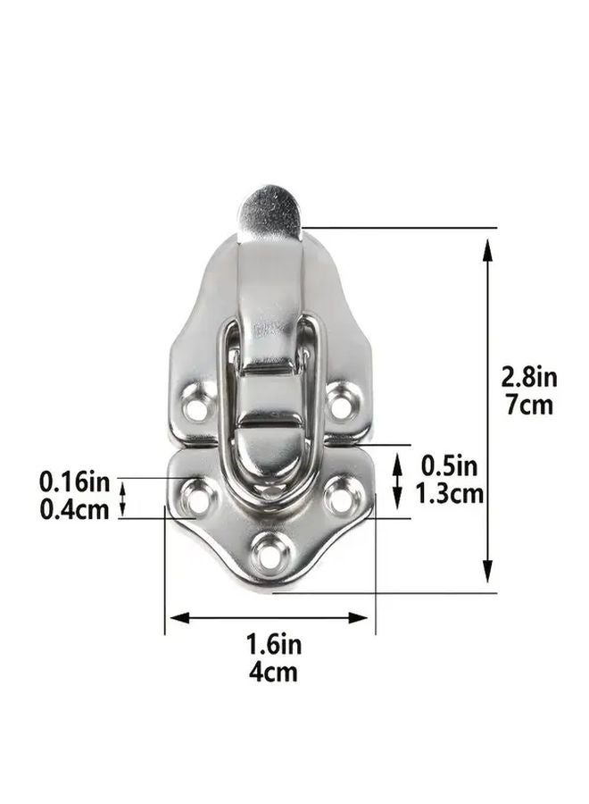 Set of 7 Metal Box Locks Vintage Drawer Clasps for Jewelry Boxes And Wooden Cabinets with Screws - Image 3