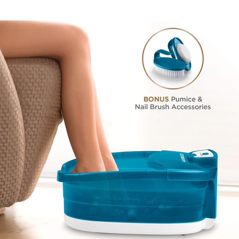 Conair Pedicure Foot Spa Bath with Heat reaching 104 Degrees Massaging Foot Rollers Soothing Bubbles Pumice Stone and Nail Brush Included - Image 5