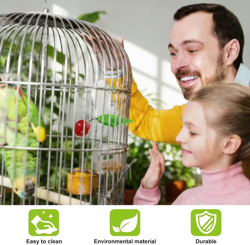 PINKE Wear resistant 10PCS Bird Cage Food Holder, Plastic Parrot Fruit Vegetable Clips, Millet Holder for Bird Cage Parrot Food Feeder Clip for Budgie Parakeet Cockatoo Macaw Cockatiel Conure Durability boost selected material - Image 5