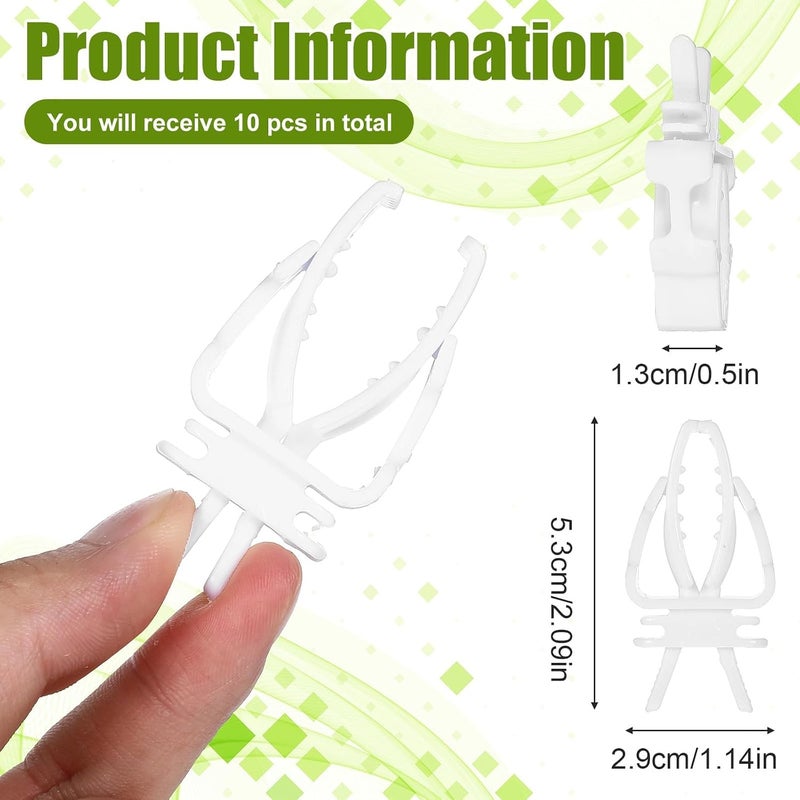 PINKE Wear resistant 10PCS Bird Cage Food Holder, Plastic Parrot Fruit Vegetable Clips, Millet Holder for Bird Cage Parrot Food Feeder Clip for Budgie Parakeet Cockatoo Macaw Cockatiel Conure Durability boost selected material - Image 2