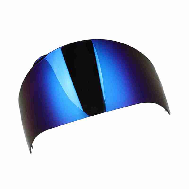 Helmet Lens Visor Blue PC Material Anti-Explosion UV Protection Motorcycle Lens Visor Shield - Easy Install Full Face Lens Visor for Driving - Image 2
