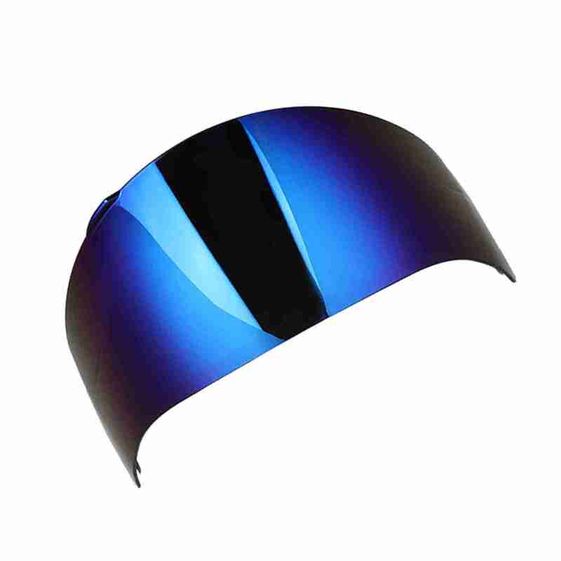 Helmet Lens Visor Blue PC Material Anti-Explosion UV Protection Motorcycle Lens Visor Shield - Easy Install Full Face Lens Visor for Driving - Image 3