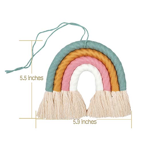 ZWA Handmade Macrame Rainbow Wall Decor for Nursery Kids Room Home Decor - Image 5
