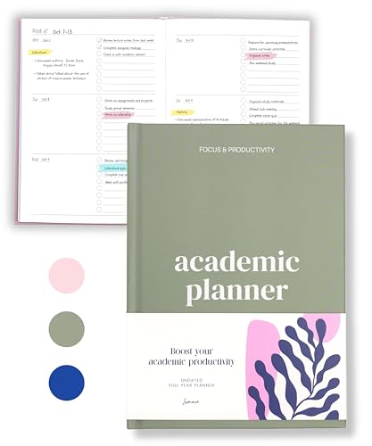 Lamare Academic Planner 2025-2026 – Undated Weekly College Student Planner 2025-2026 For Homeschool, High School, College & Nursing Students - Image 1