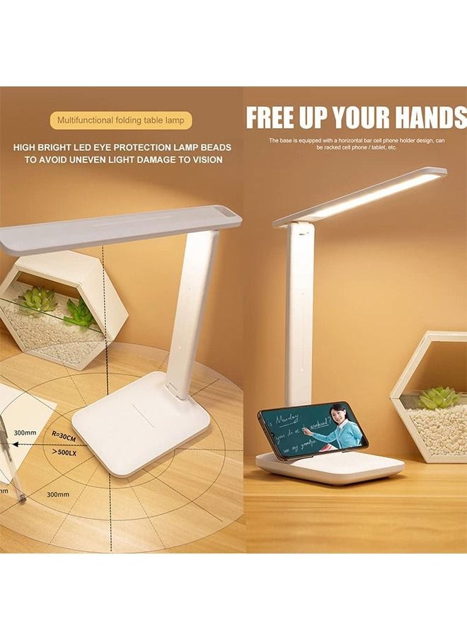 DMG TECH - LED Desk Lamp Table lamp for Home Office Touch Control Lamp with Charging Port Third gear Dimming Foldable Reading Light Bedroom Bedside Lamp Eye Protection Night Light - Image 1
